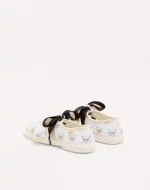 Valentino Bay By Bay Ballerina Fabric Sneaker With Le Chat De La Maison Print - Image 4